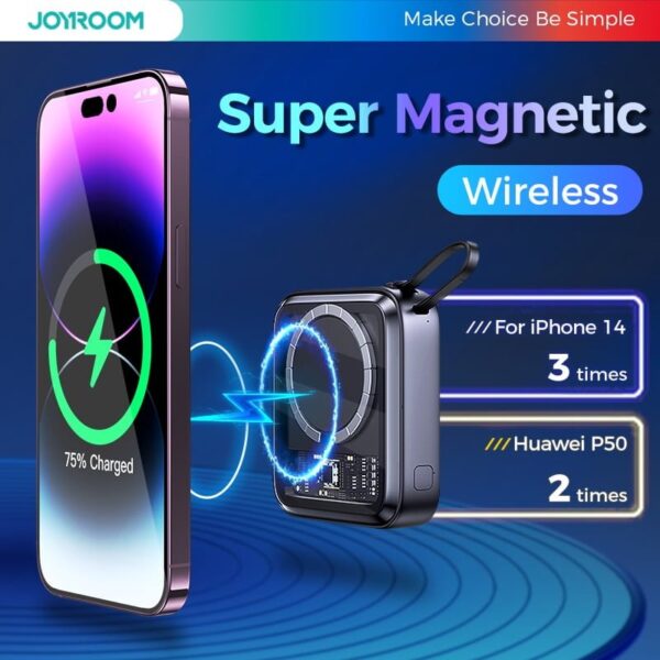 Joyroom JR-L007 IcySeries 22.5W 10000mAh Magnetic Wireless Power Bank (Lightning Port) - Image 2