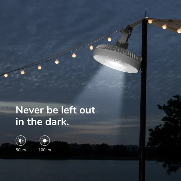 JISULIFE FA37 Rechargeable USB Ceiling Fan with Tripod - Image 3