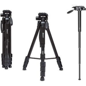 Jmary KP2599 Professional Camera Tripod and Monopod – Black Color