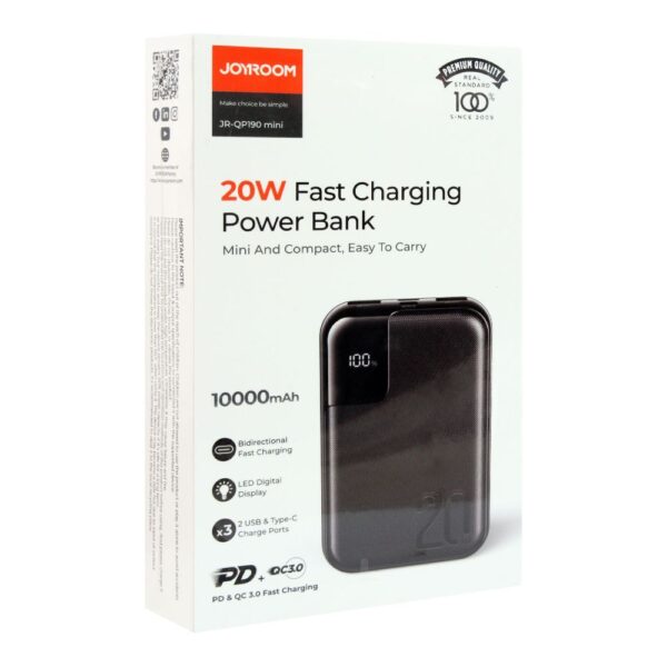 Joyroom JR-QP190 mini 10000mAh 20W Fast Charging Power Bank - Image 2