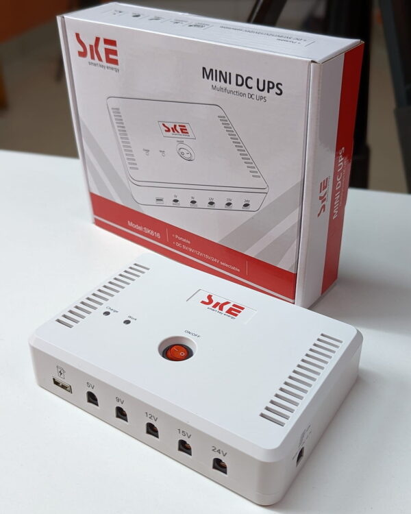 SKE SK616 Mini UPS For Wifi Router + ONU + IP Cam/CC Cam (  13,200mAh With 5 Output)