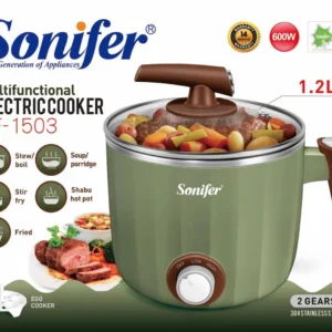 Sonifer SF-1503 Multifunctional Electric Cooker – 1.2L, Green Color
