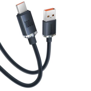Baseus Fast Charging Data Cable USB to Type C 100W (Crystal Shine Series) blue